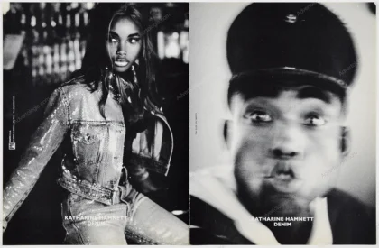 Katherine Hamnett Denim 1990 Print Ad - Ellen von Unwerth