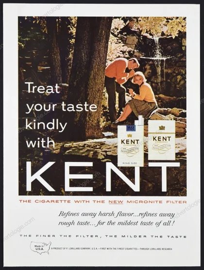 Kent Cigarettes 1963 Print Ad