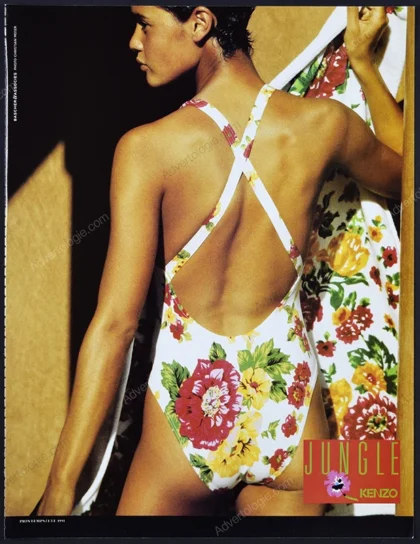 Kenzo Swimwear 1991 Print Ad - Nadège du Bospertus