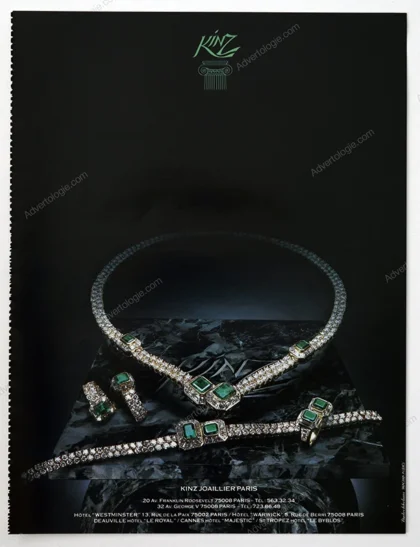 Kinz Jewelry 1984 Print Ad