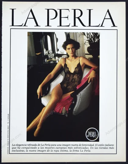 La Perla Lingerie 1987 Print Ad - Lynne Koester