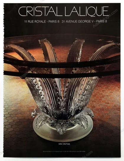 Cristal Lalique 1980 Print Ad