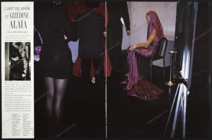L'Art de Vivre D'Azzedine Alaia" 1986 Editorial - Helmut Newton