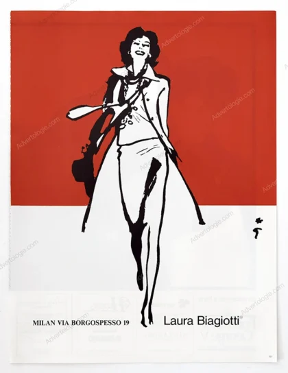 Laura Biagiotti 1981 Print Ad - René Gruau
