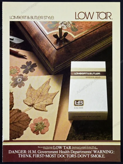 LB Lambert & Butler Cigarettes 1981 Print Ad