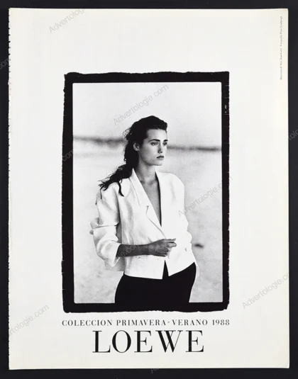 Loewe 1988 6-Page Magazine Insert Ad - Yasmin Le Bon, Peter Lindbergh