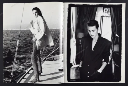 Loewe 1988 6-Page Magazine Insert Ad - Yasmin Le Bon, Peter Lindbergh