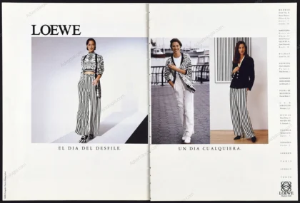 Loewe 1994 4-Page Print Ad - Christy Turlington, Patrick Demarchelier