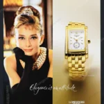 Longines DolceVita Watch 2004 Print Ad - Audrey Hepburn