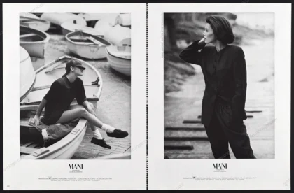 Mani Giorgio Armani 1986 2-Page Print Ad