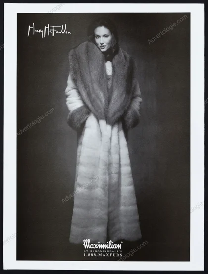 Maximilian Furs 1998 Print Ad - Mary McFadden