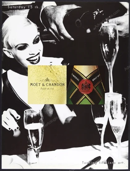 Moët & Chandon Champagne 2007 2-Page Print Ad - Ellen von Unwerth