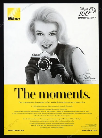 Nikon 100th Anniversary 2018 Print Ad - Marilyn Monroe