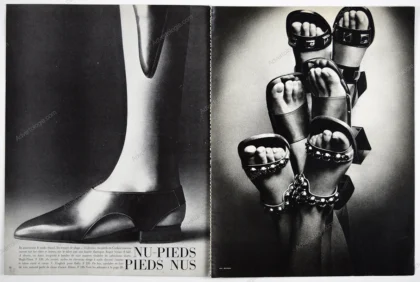 "Nu-Pieds Pieds Bu" 1970 2-Page Editorial - Guy Bourdin