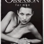 Obsession for Men Calvin Klein Perfume 1995 Print Ad - Kate Moss