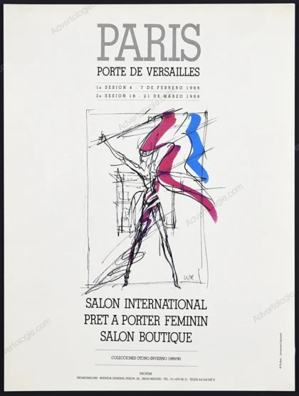 Paris Porte de Versailles 1989 Print Ad - Salon International Prêt-à-Porter Feminin