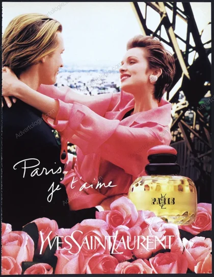Paris Yves Saint Laurent Perfume 1994 Print Ad - Lucie de la Falaise