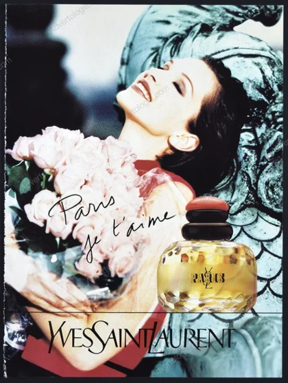 Paris Yves Saint Laurent Perfume 1997 Print Ad - Lucie de la Falaise