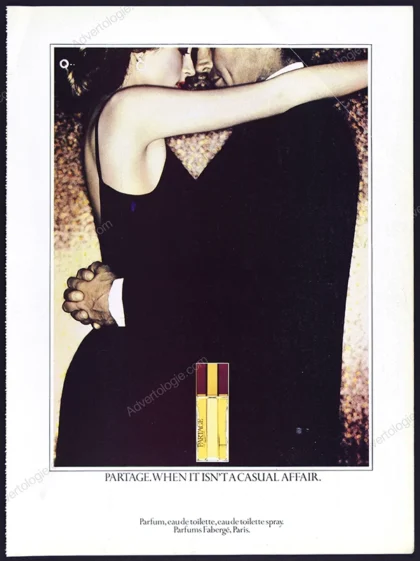 Partage Fabergé Perfume 1979 Print Ad