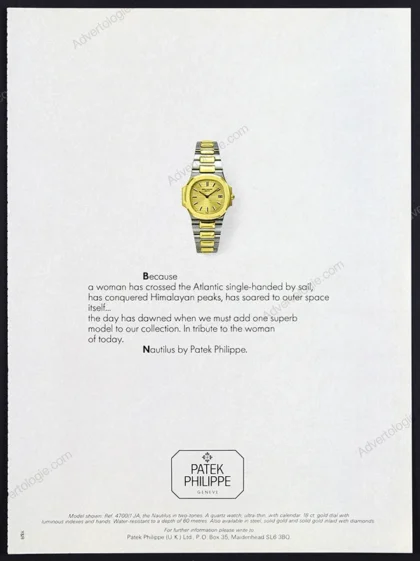 Patek Philippe Watches 1981 Print Ad - Nautilus