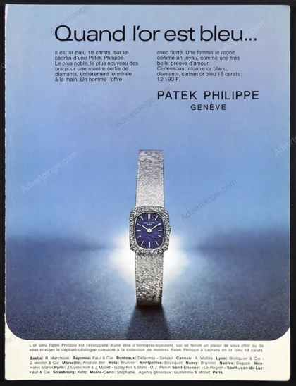 Patek Philippe Watches 1970 Print Ad