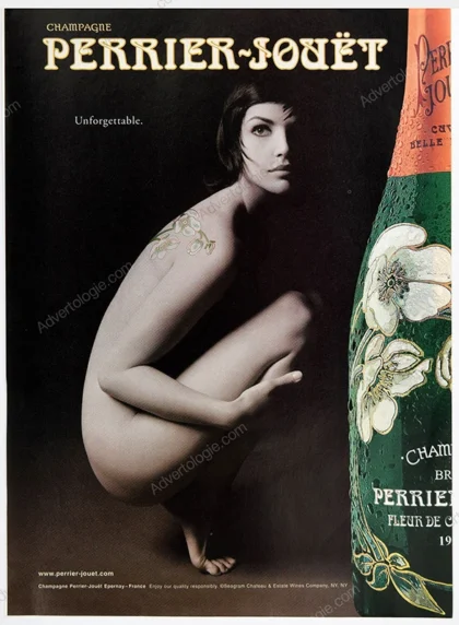 Perrier-Jouët Champagne 2003 Print Ad - "Unforgettable"