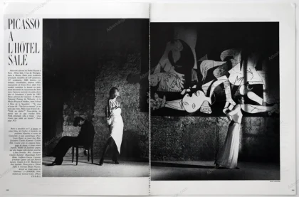 "Picasso à l'hôtel Salé" 1984 Vogue Paris 6-Page Editorial - Jean Larivière