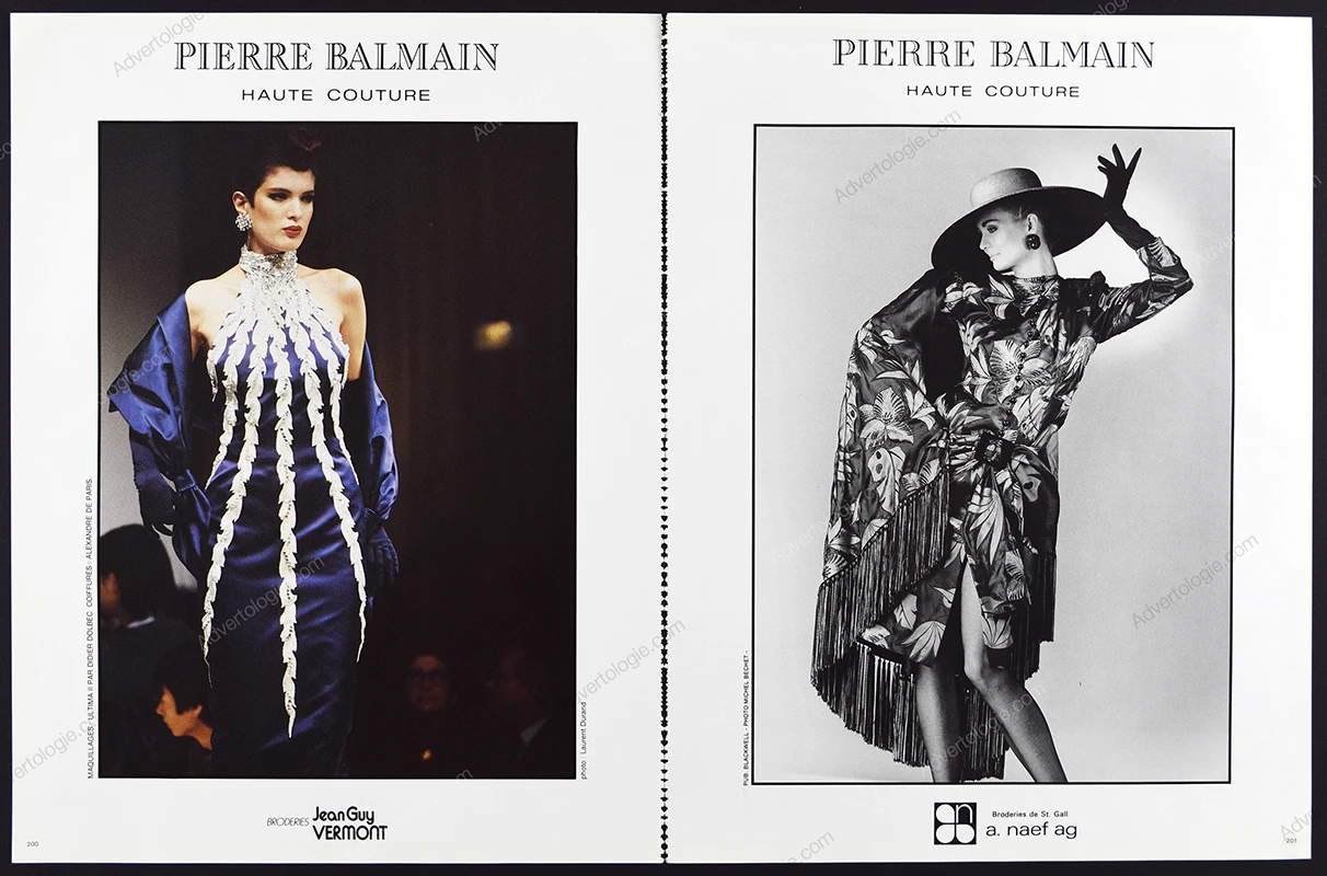 Pierre Balmain Haute Couture 1986 5-Page Advertorial