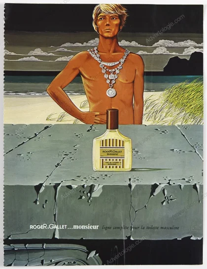 Shendy de Roger & Gallet Monsieur Perfume 1970 Print Ad