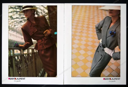 Saint Laurent Rive Gauche 1984 Advertorial - Mounia Orosemane