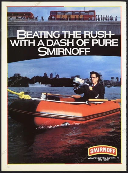 Smirnoff Vodka 1985 Print Ad