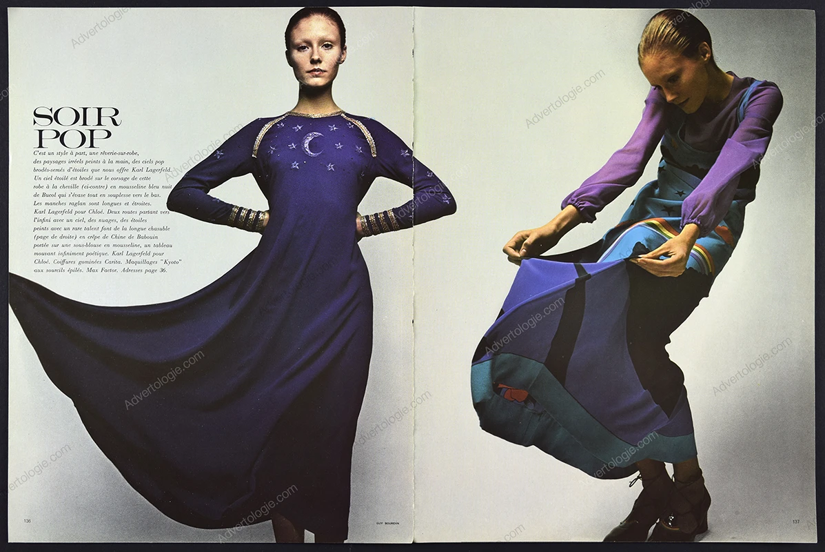 "Soir Tendre Soir Rose" 1970 4-Page Editorial - Guy Bourdin