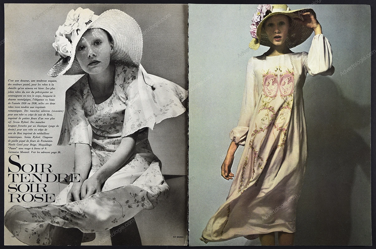 "Soir Tendre Soir Rose" 1970 4-Page Editorial - Guy Bourdin