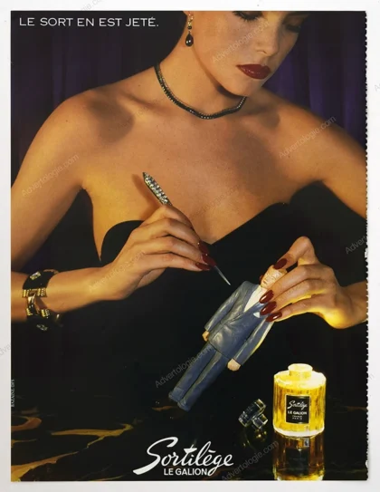 Sortilège Le Galion Perfume 1984 Print Ad