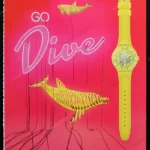 Swatch Scuba Libre Watch 1999 Print Ad - "Go Dive"