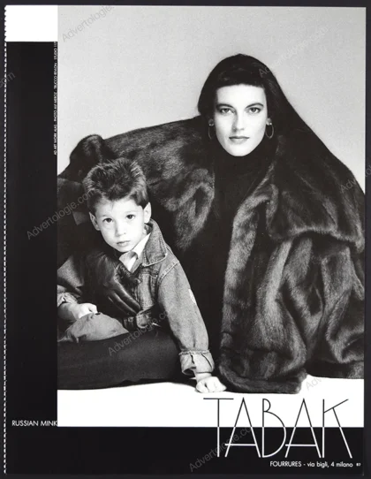 Tabak Fourrures 1986 Print Ad