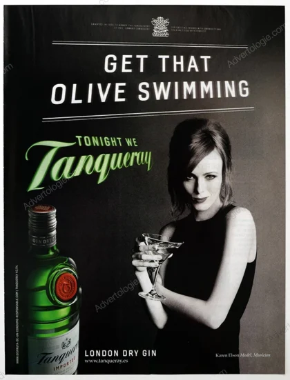 Tanqueray Gin 2011 Print Ad - Karen Elson