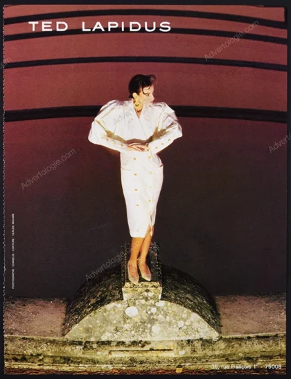 Ted Lapidus 1986 Print Ad