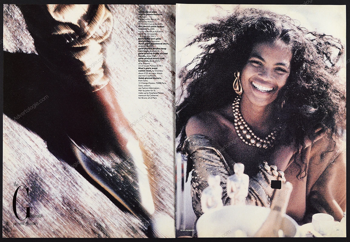 "The Glitterati's Present Glossary" 1985 10-Page Editorial - Peter Lindbergh