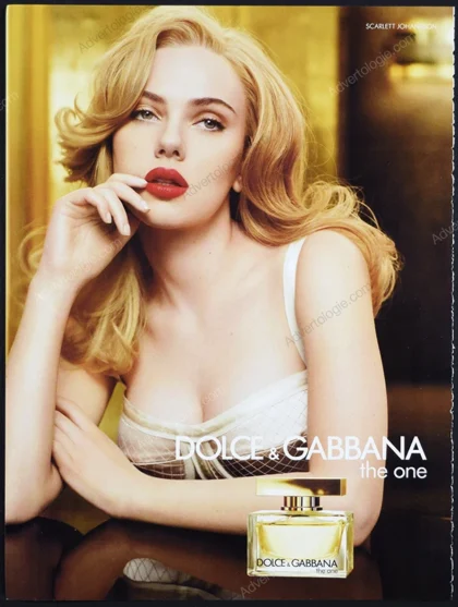 Dolce & Gabbana The One Perfume 2010 Print Ad - Scarlett Johansson