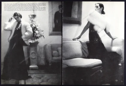 "Twentieth-Century Fox (And Mink)" Harpers & Queen 1979 12-Page Fur Fashion Editorial