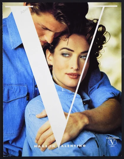 Valentino Jeans 1990 Print Ad - Tatjana Patitz