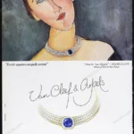Van Cleef & Arperls Jewelry 1987 Print Ad - Modigliani