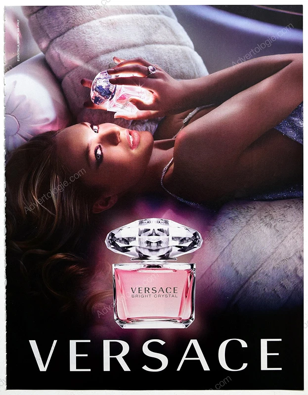 Versace Bright Crystal Perfume 2014 Print Ad - Candice Swanepoel