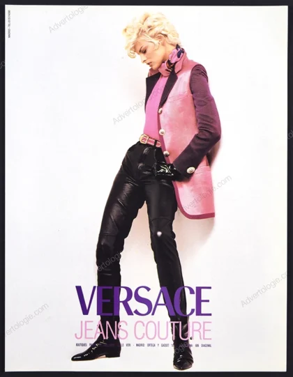 Versace Jeans Couture 1991 Print Ad - Linda Evangelista