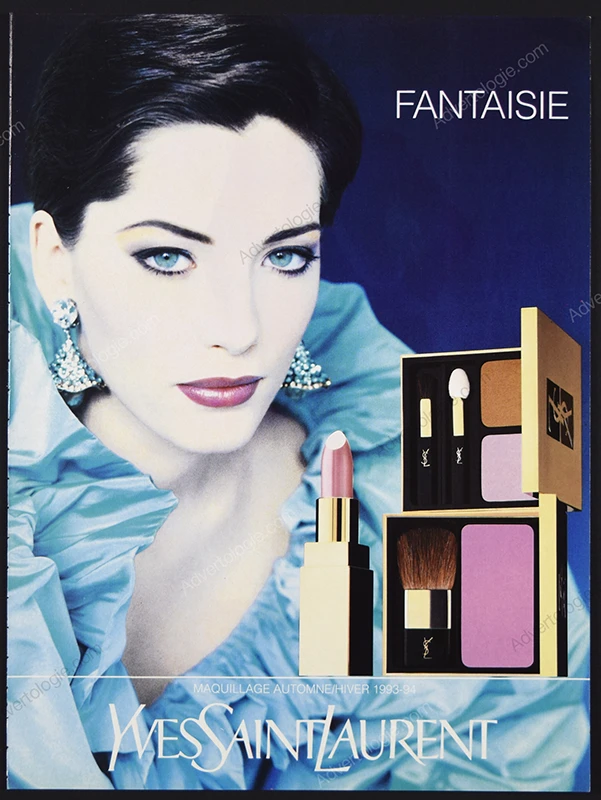 Yves Saint Laurent Fantasie Cosmetics 1993 Print Ad - Lucie de la Falaise