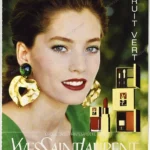 Yves Saint Laurent Fruit Vert Cosmetics 1990 Print Ad - Lucie de la Falaise