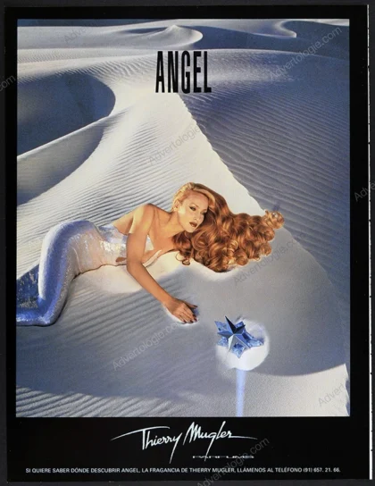 Angel Thierry Mugler Perfume 1997 Print Ad - Jerry Hall