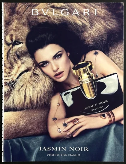 Jasmin Noir Bulgari Perfume 2012 Print Ad - Rachel Weisz