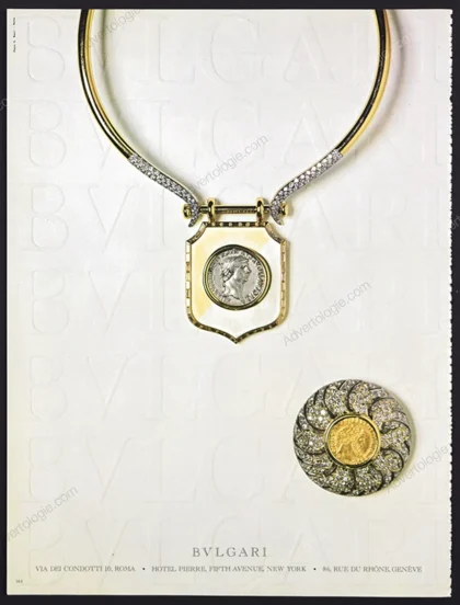 Bulgari Jewelry 1977 Print Ad